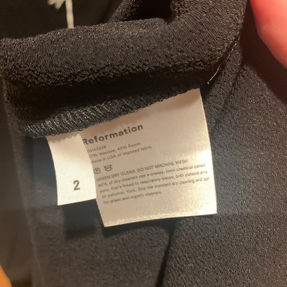 NWT Reformation Black Dress - Picture 7 of 10